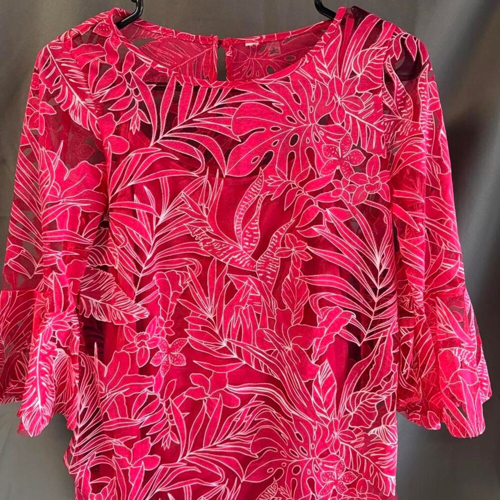 Women's Pink and Red Blouse